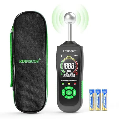 RDINSCOS Pinless Moisture Meter for Walls & Floors | 19mm Deep Detection — Green-Ball