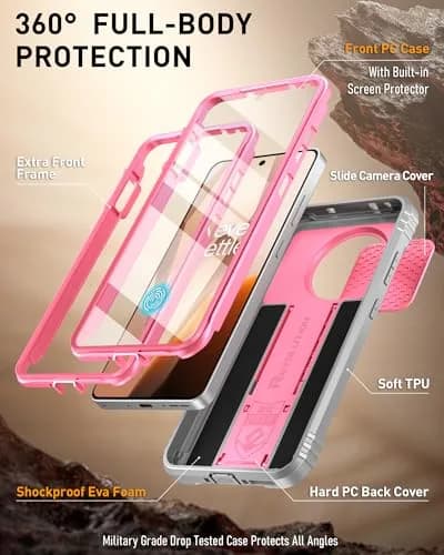 Poetic Revolution Case for OnePlus 13R 5G with Slide Camera Cover & Screen Protector, Light Pink (1 Unit) thumbnail 3