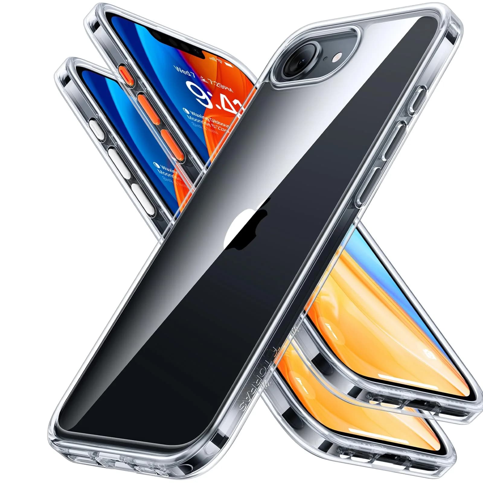 TORRAS Guardian Diamond Clear Case for iPhone 16e 6.1" | Military-Grade Drop Protection, Non-Yellowing - main product image