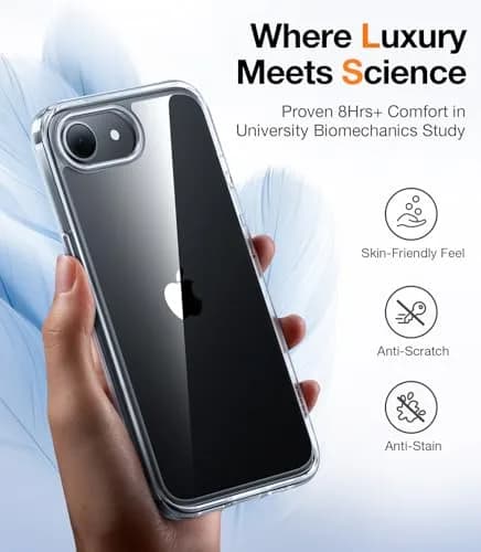 TORRAS Guardian Diamond Clear Case for iPhone 16e 6.1" | Military-Grade Drop Protection, Non-Yellowing thumbnail 5