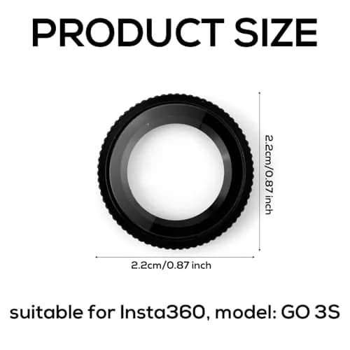 Gosknor Glass Lens Guards for Insta360 GO 3S | 2.2cm (0.87 inch) Protective Cover thumbnail 2
