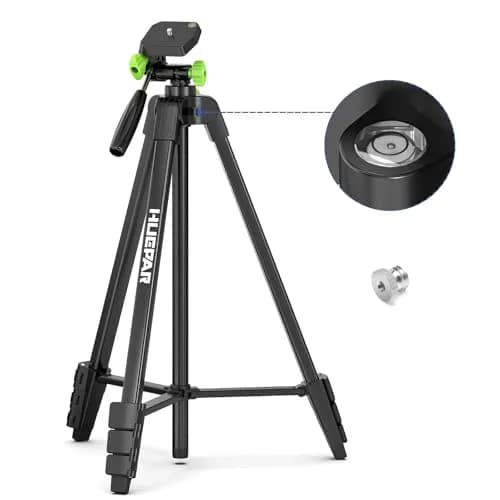 Huepar Laser Level Tripod 60-Inch | Adjustable Lightweight Camera Support for Indoors thumbnail 1