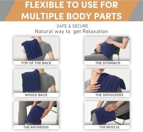 uncn Wide Microwave Heating Pad with Washable Cover 9.5 x 16in Microwavable | Soothing Warmth for Muscles & Cramps thumbnail 7