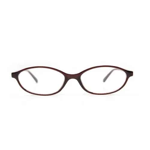 LJCZKA Oval Blue Light Blocking Glasses for Women Men | Retro Small Oval Frame, UV400 Protection, Clear Lens (Dark Brown) thumbnail 2