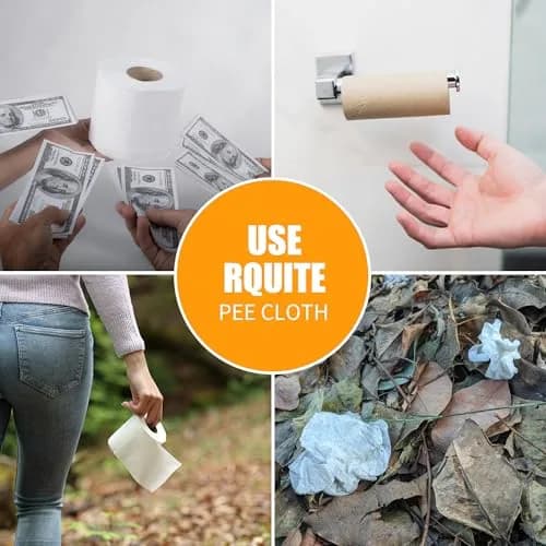 Rquite Reusable Pee Cloth for Women Hiking Essentials, Soft Absorbent Pee Rag 2-Pack (Sunset) thumbnail 7