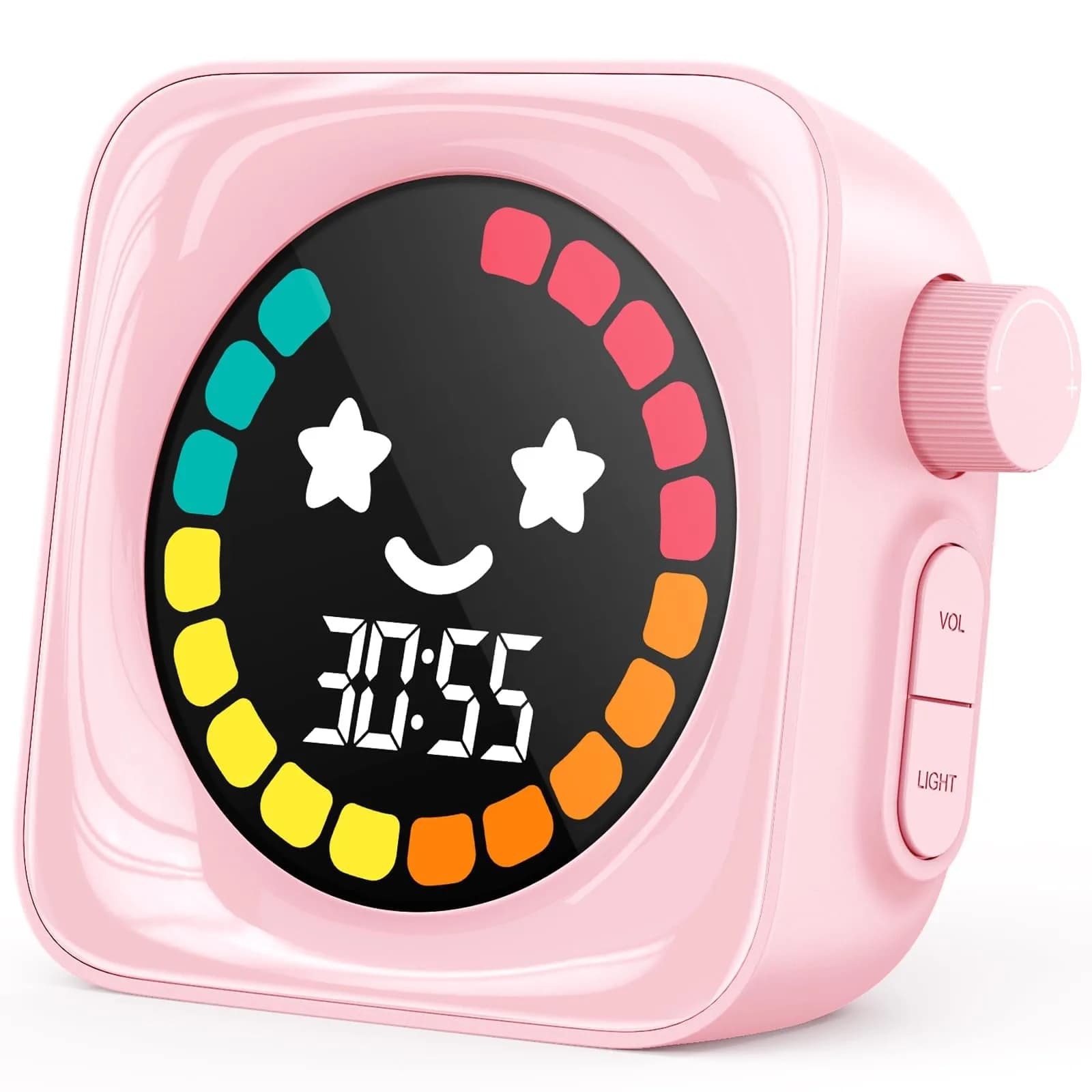 HAUKINIX Visual Timer for Kids ADHD 99-Mins Digital Countdown Stopwatch Timer Blue | 8.6cm (3.4in) x 7.8cm (3.1in) x 4.3cm (1.7in) — Pink