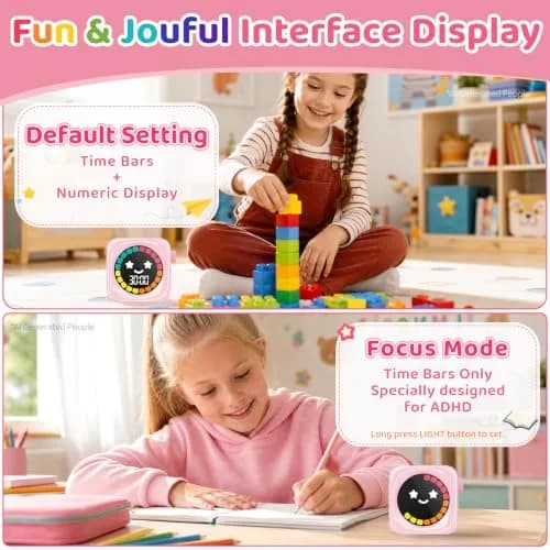 HAUKINIX Visual Countdown Timer for Kids, 99 Min Digital Classroom Timer with Colorful Display | ADHD Autism Study Time Management Tool thumbnail 4