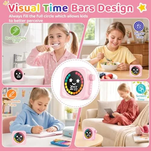 HAUKINIX Visual Countdown Timer for Kids, 99 Min Digital Classroom Timer with Colorful Display | ADHD Autism Study Time Management Tool thumbnail 5