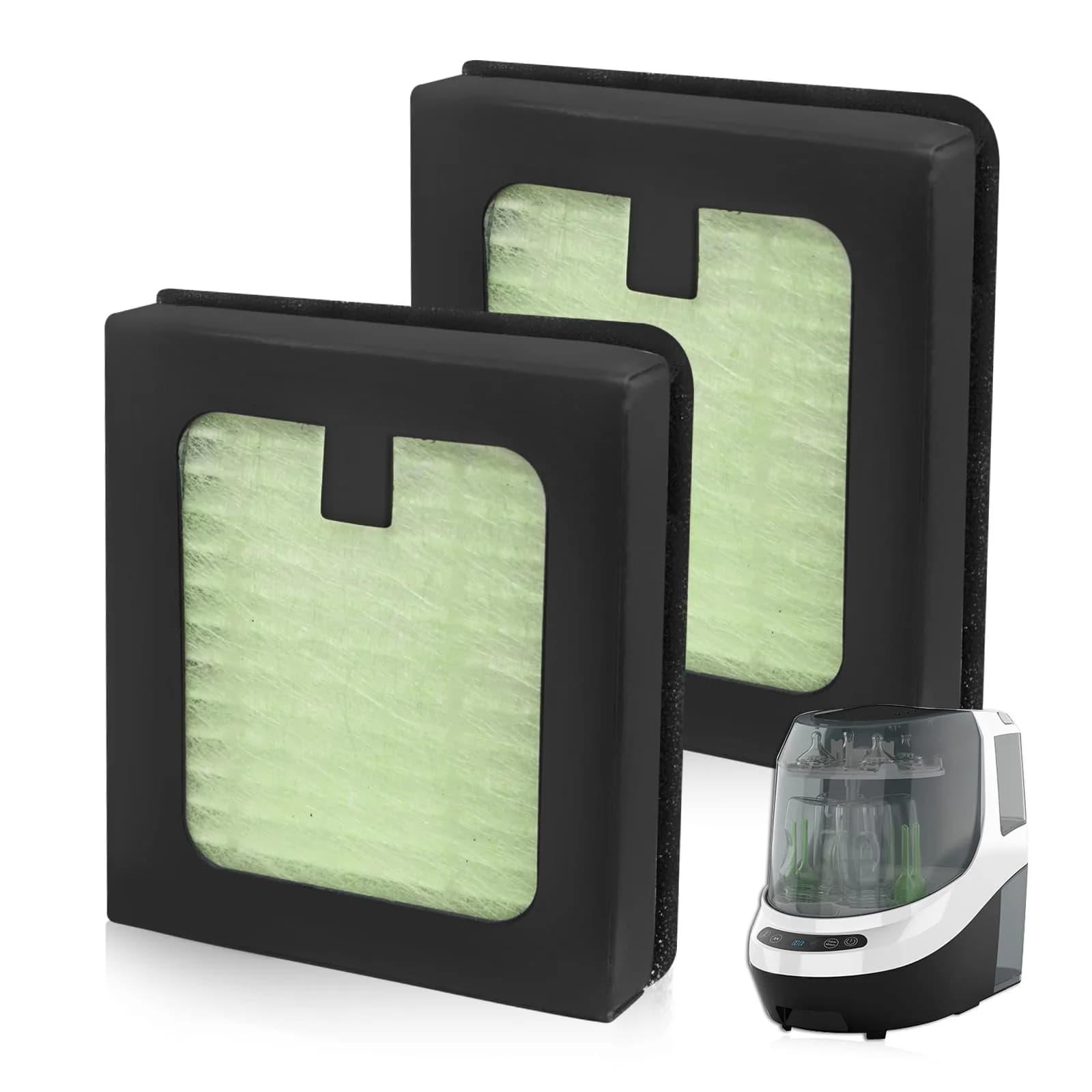 HAVANSIDY HEPA Filter Replacement for Baby Brezza Bottle Dryer & Washer | 2-Pack, Long-Lasting, Easy Install