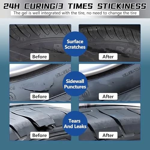 Vigorder Tire Repair Glue 20ML | Rubber Cement for Car & Bike Sidewall Fixes thumbnail 3