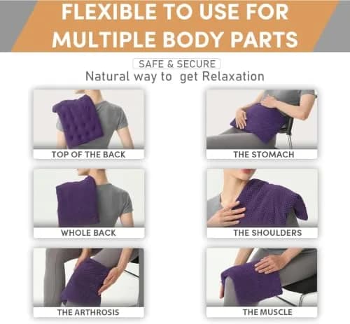 uncn Wide Microwave Heating Pad 9.5 x 16in | Soothing, Washable Cover, Cordless thumbnail 5