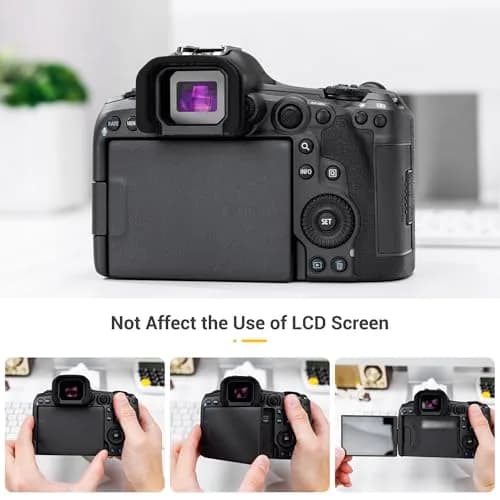 JJC R5 Mark II Eyecup for Canon EOS R5 Mark II Camera | Soft Silicone Viewfinder Protector thumbnail 4