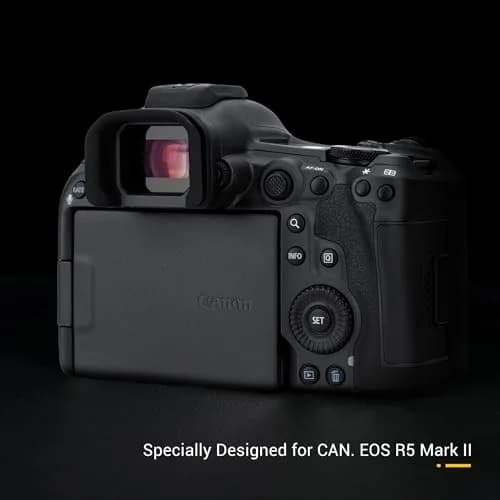 JJC R5 Mark II Eyecup for Canon EOS R5 Mark II Camera | Soft Silicone Viewfinder Protector thumbnail 2