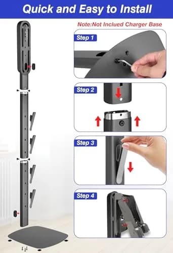 Haturi Metal Vacuum Stand for Dyson Cordless Vacuums | 49.2 inch Height, Dark Gray thumbnail 5