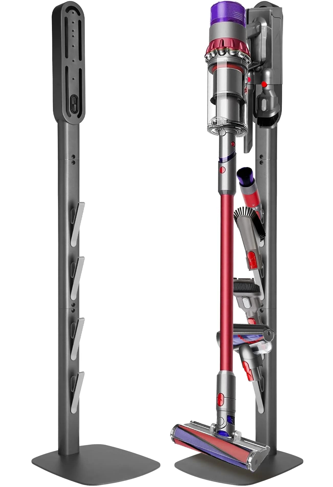 Haturi Metal Vacuum Stand for Dyson Cordless Vacuums | 49.2 inch Height, Dark Gray - main product image