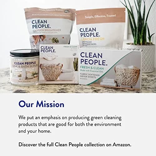 THE CLEAN PEOPLE Laundry Detergent Sheets Peppermint Scent 96 Count | Concentrated Formula, Recyclable Packaging thumbnail 7