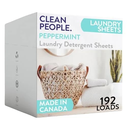 THE CLEAN PEOPLE Laundry Detergent Sheets Peppermint 192 Count | Concentrated Stain Fighting Formula thumbnail 1