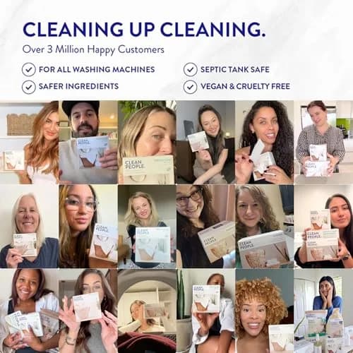 THE CLEAN PEOPLE Laundry Detergent Sheets Peppermint 192 Count | Concentrated Stain Fighting Formula thumbnail 3