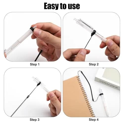 Tinoaly 10pcs Elastic Pen Lanyards with Silicone Rings 25cm (9.84 inch) | Secure Stylus Tether for Tablets thumbnail 5