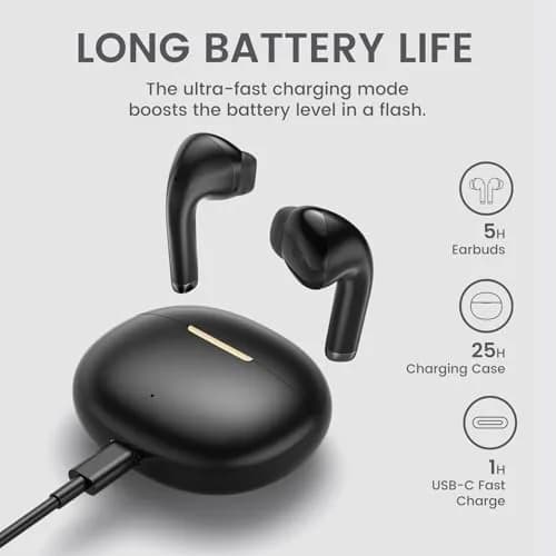 yobola T7Pro Wireless Earbuds with Charging Case, Bluetooth 5.4 Headphones, 25 Hours Playtime | IPX7 Waterproof thumbnail 5
