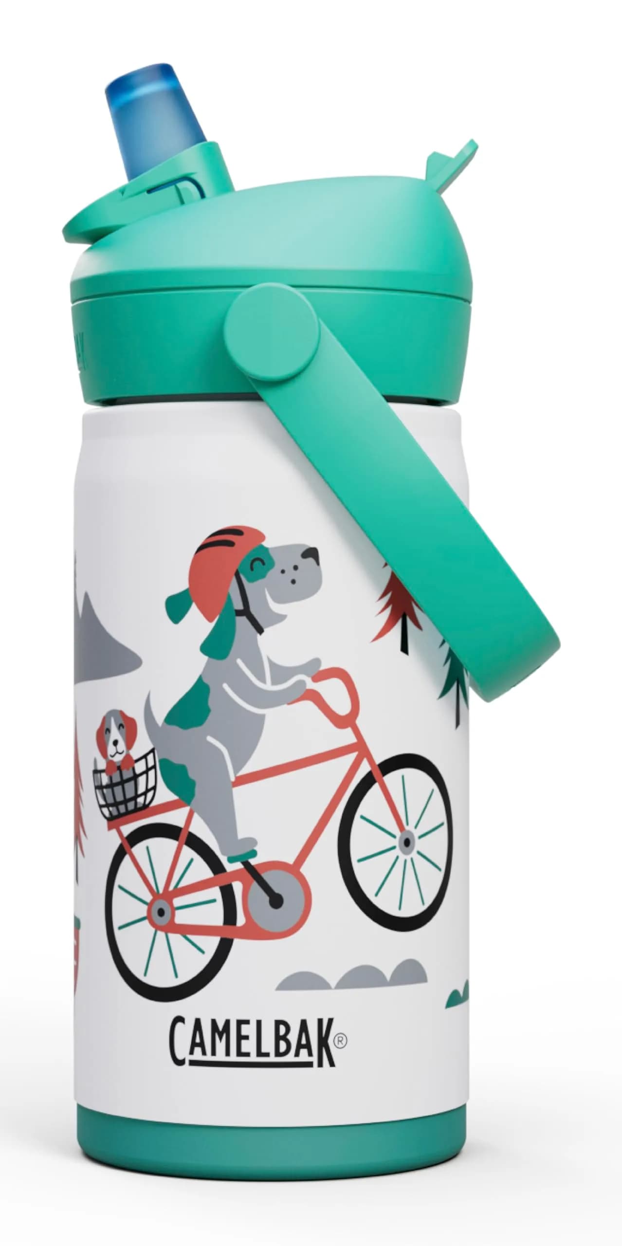 CamelBak Thrive Flip Straw Kids Water Bottle 12oz | Vacuum Insulated Stainless Steel, Leak-Proof, Biting Valve - main product image