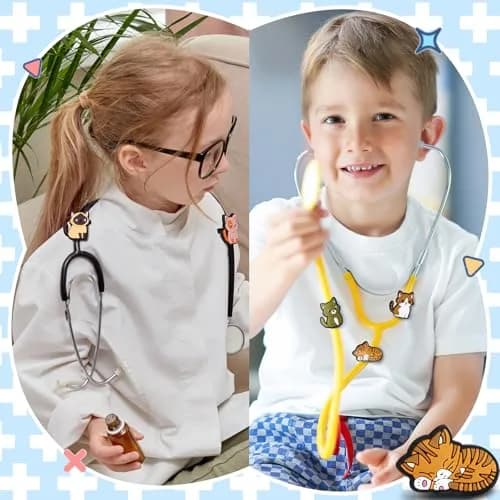 Soulchen 15 Pcs Cat Stethoscope Charm Tag for Nurse Cute and Adjustable | Fun Medical Accessory thumbnail 5