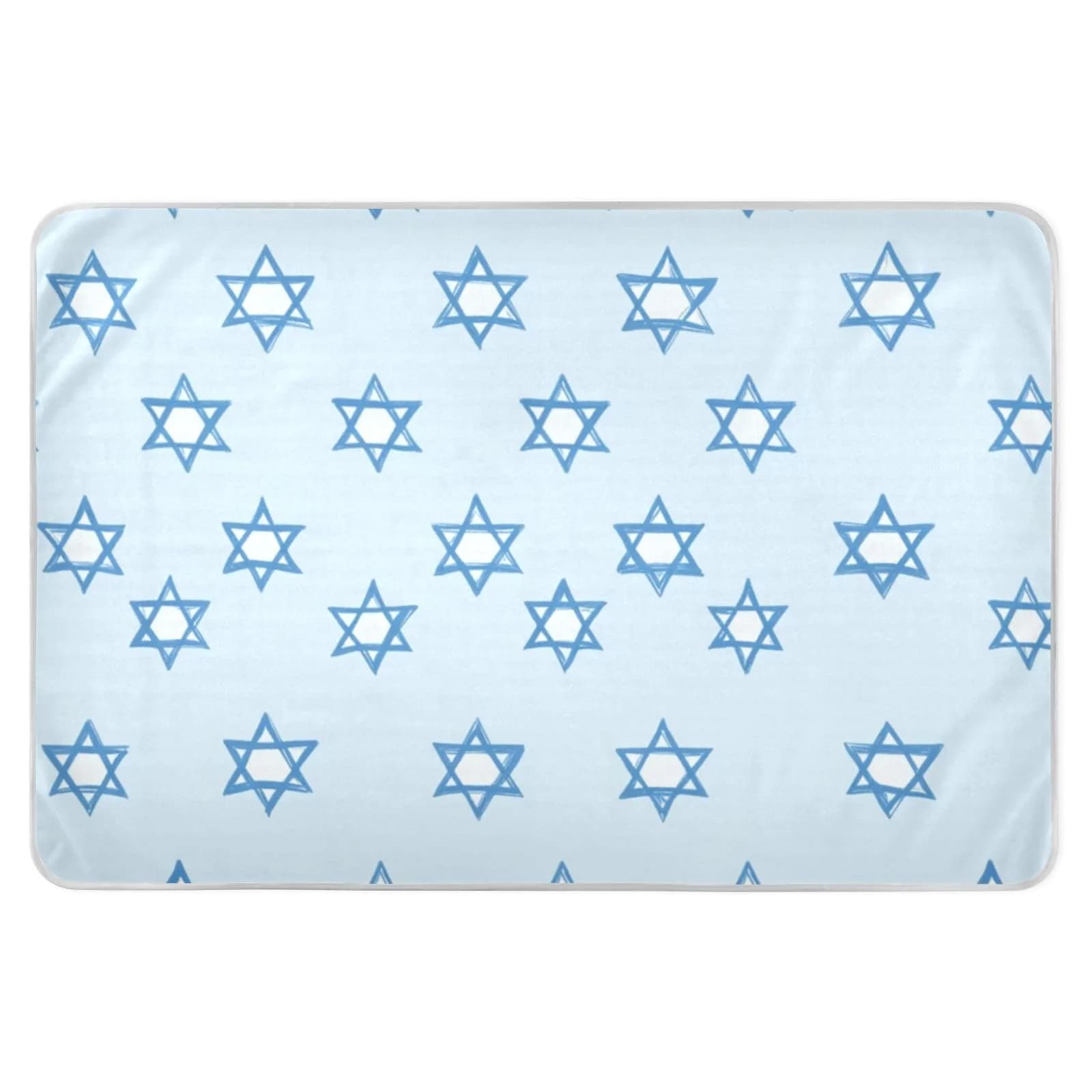 miaozhen Jewish Holiday Star of David Extra Large Reusable Training Pee Pads 52" x 34" | Soft Absorbent Potty Training Pad for Kids Adults Pets - main product image
