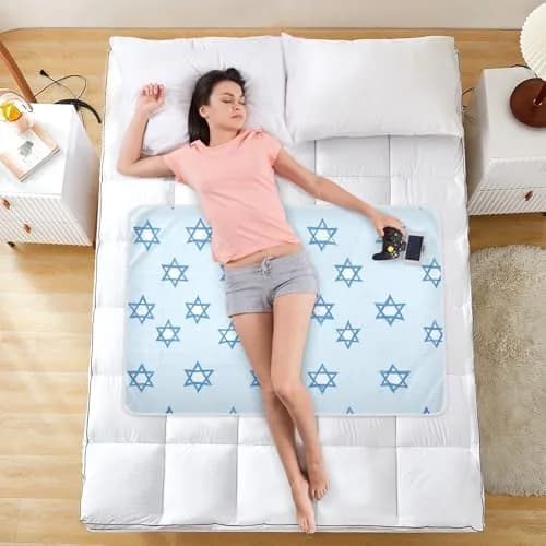 miaozhen Jewish Holiday Star of David Extra Large Reusable Training Pee Pads 52" x 34" | Soft Absorbent Potty Training Pad for Kids Adults Pets thumbnail 5
