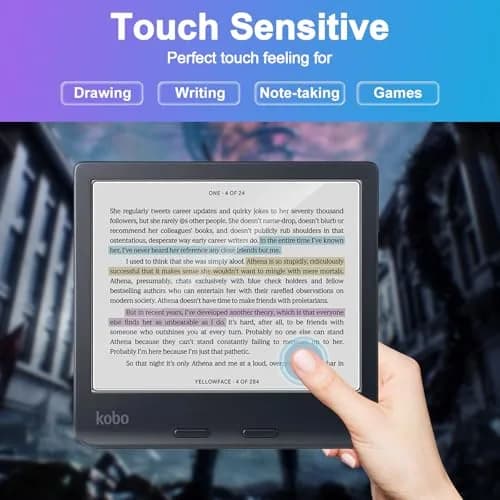 Caweet Matte Screen Protector for Kobo Libra Colour 7" 2024 / Kobo Libra 2 7" 2021 (3 Pack) | Anti-Glare Full-Coverage PET Film thumbnail 5