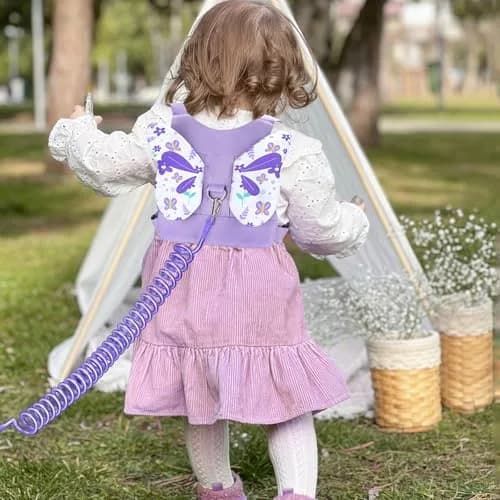 Accmor Toddler Harness Leash, 3 in 1 Cute Butterfly Kids Leash + Anti Lost Wrist Link for Outdoor Travel, Adorable Child Walking Harness Wristband Assistant Mini Strap Belt Protector for Baby Girls thumbnail 5