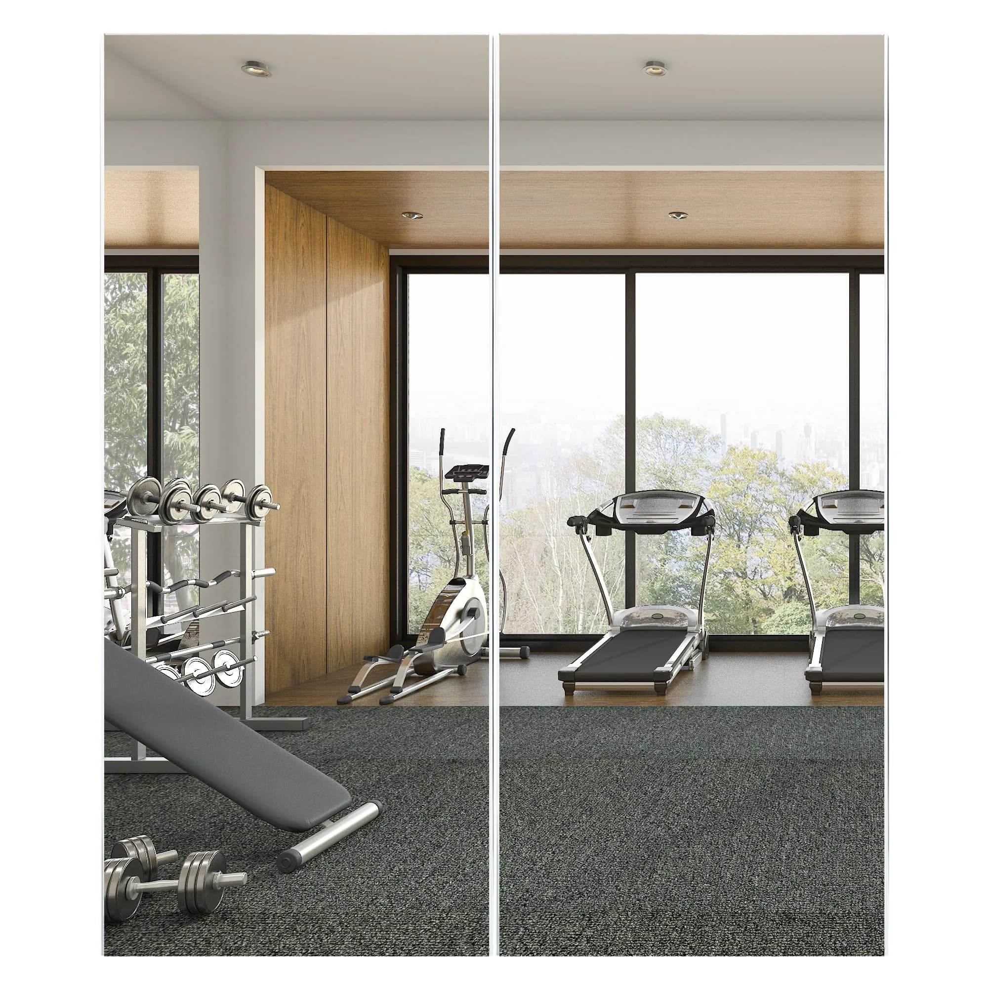 Fab Glass and Mirror Full Length Gym Mirror 36" x 72" Gold | Shatterproof, Unbreakable, Lightweight thumbnail 9