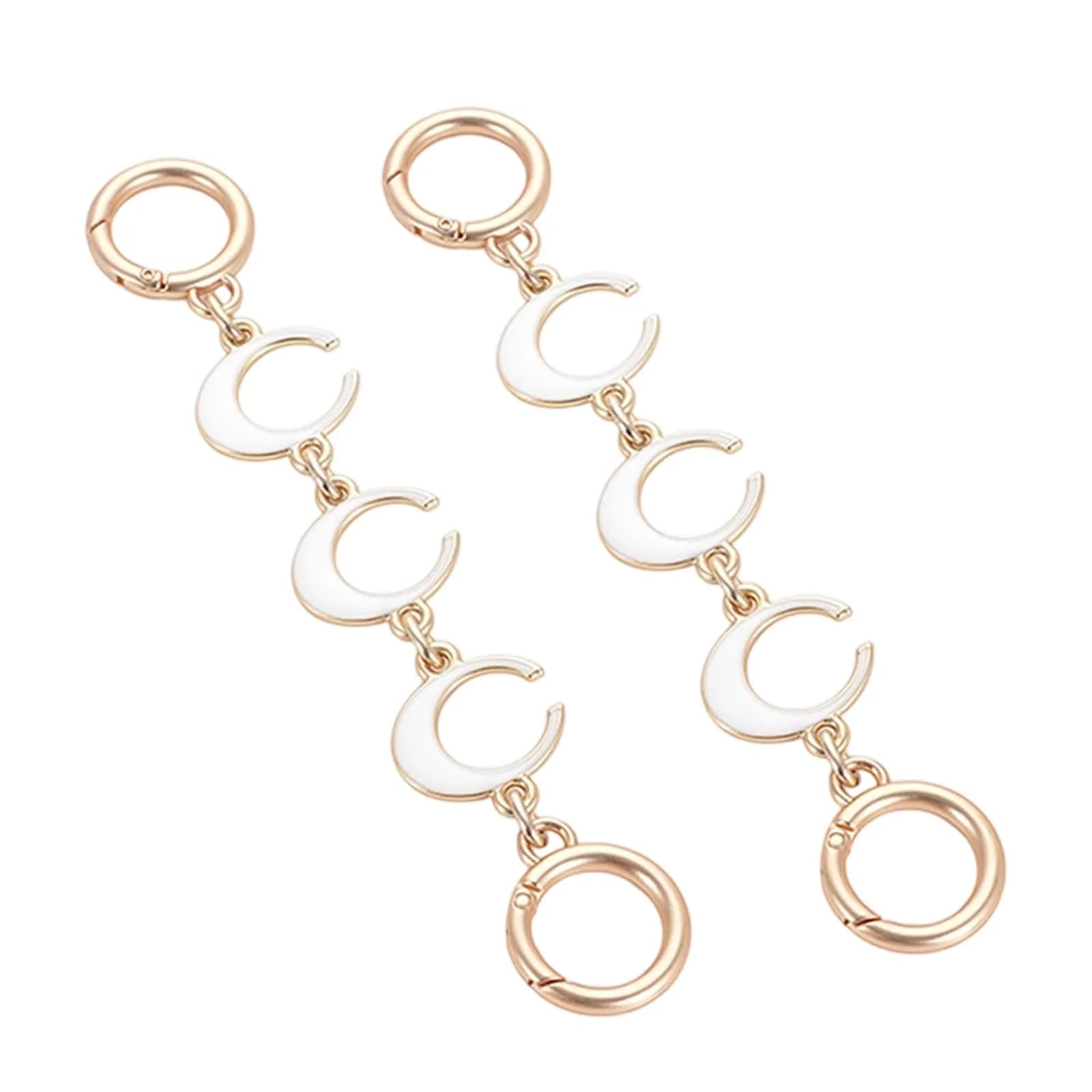 COICOIC Gold Moon Bag Strap Extender Chain 2 Pcs | Versatile Accessory for Handbags