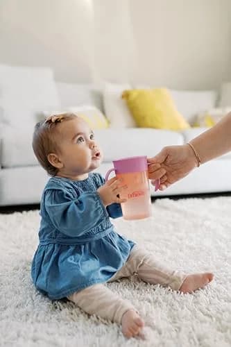 Dr. Brown's Milestones Straw to 360 Cup Set, Pink Coral | Toddler Training & Leak-Proof Design thumbnail 4