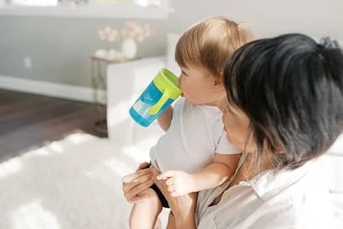 Dr. Brown's Milestones Straw to 360 Cup Set, Blue Green, 10 oz | Leak-proof toddler training cup thumbnail 3