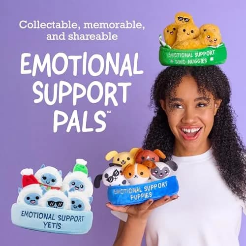 WHAT DO YOU MEME? Emotional Support Ghosts Plush Toy Set with Basket | 5 Mini Figures thumbnail 3