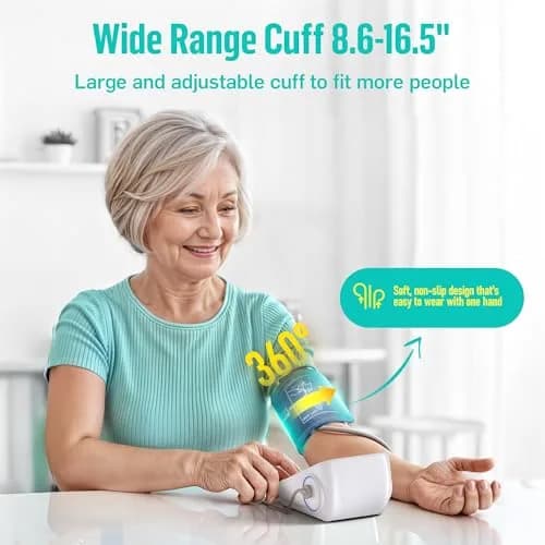 runstar Automatic Arm Blood Pressure Monitor with Wide Cuff (21.8cm - 41.9cm) | High Precision & Reliable Readings thumbnail 4