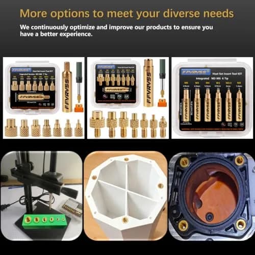 FFVRVSS Heat Set Insert Tool Tips M2-M8 | Precision Brass Construction for 3D Printing thumbnail 6
