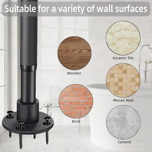 TwinkleTool L Shaped Shower Curtain Rod 243.8 cm (96 in) | Rust-Resistant Stainless Steel for Bathrooms & Fitting Rooms thumbnail 6