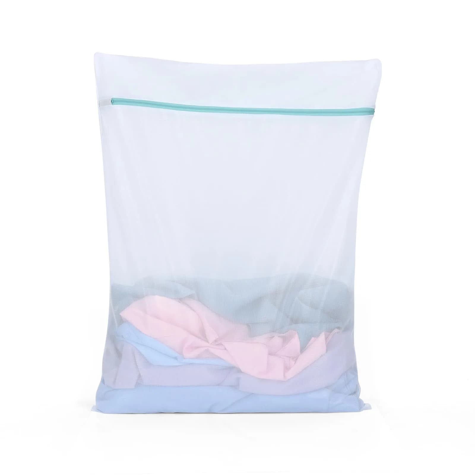 OTraki Extra Large Mesh Laundry Bag 90cm x 110cm (35" x 43") | Durable Zippered Wash Bag for Bedding, Jackets, Delicates — White