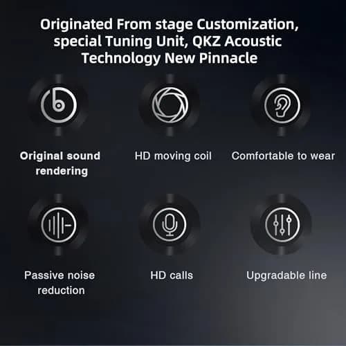 HJX AK6 Pro Wired In-Ear Monitor Headphones with Mic | 11mm Dynamic Driver, Deep Bass Sound, Noise Isolation (2 Pairs: Black + Colorful) thumbnail 7