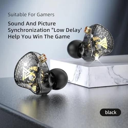 HJX AK6 Pro Wired In-Ear Monitor Headphones with Mic | 11mm Dynamic Driver, Deep Bass Sound, Noise Isolation (2 Pairs: Black + Colorful) thumbnail 8