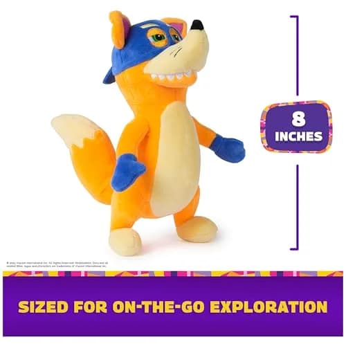 Official Dora Swiper Plush Toy, 8-Inch Stuffed Animal for Ages 3+ | Soft Velvety Fur with Embroidered Details thumbnail 5