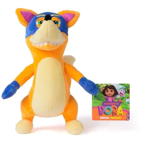 Official Dora Swiper Plush Toy, 8-Inch Stuffed Animal for Ages 3+ | Soft Velvety Fur with Embroidered Details thumbnail 9