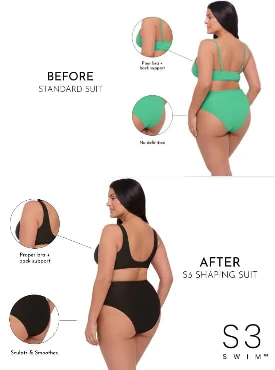 S3 Swim Women's Sculpting Wrap Bikini Top, Sangria, X-Large | Supportive, Stylish & USA Imported thumbnail 3