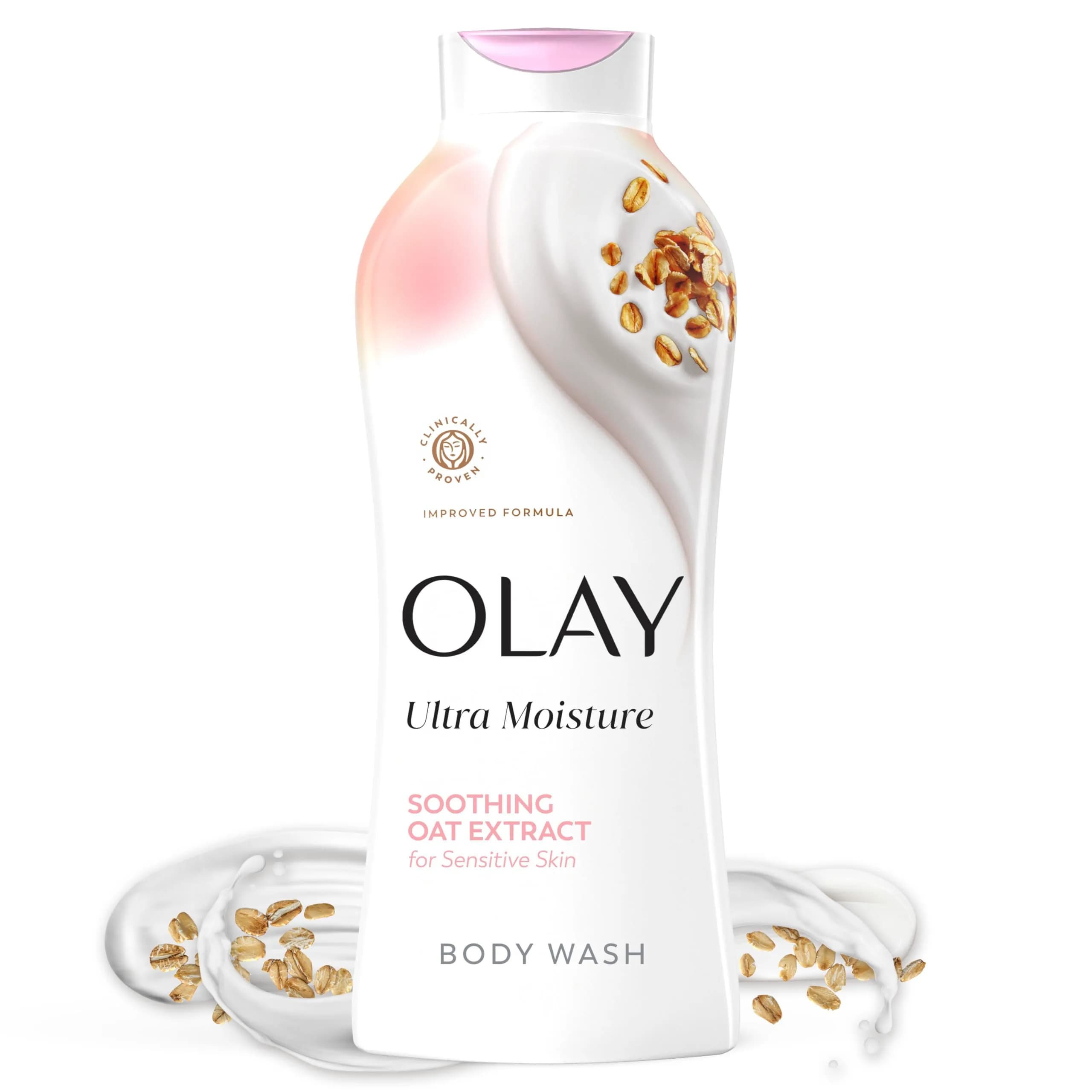 Olay Ultra Moisture Body Wash Vanilla Creme 650ml (22 fl oz) | Vitamin B3 & Hyaluronic Blend for All Skin Types — Oat Extract / 22 Fl Oz