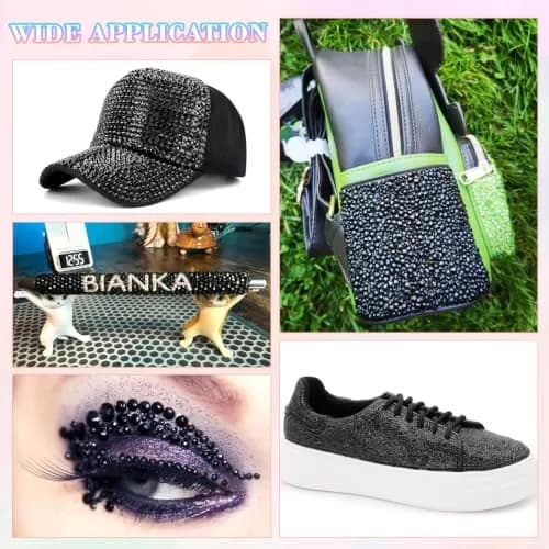 BELLEBOOST Resin Black Rhinestones 32000pcs | 2-6mm Flatback Gems for Nail Art & Crafts thumbnail 6