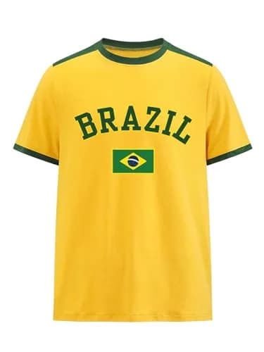 WDIRARA Men's Graphic Print Shirts Tee Streetwear Top Colorblock Jersey | Casual, Stretchable Polyester, Regular Fit, Crew Neck, Short Sleeve thumbnail 1