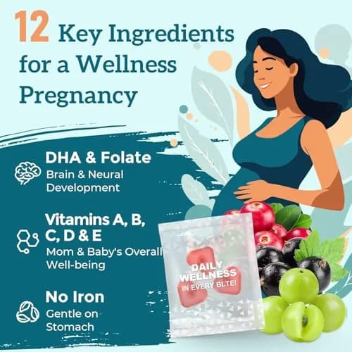 Quorinthiumax Prenatal Gummies Sugar Free 180 Count | Organic, DHA & Probiotics for Women thumbnail 4