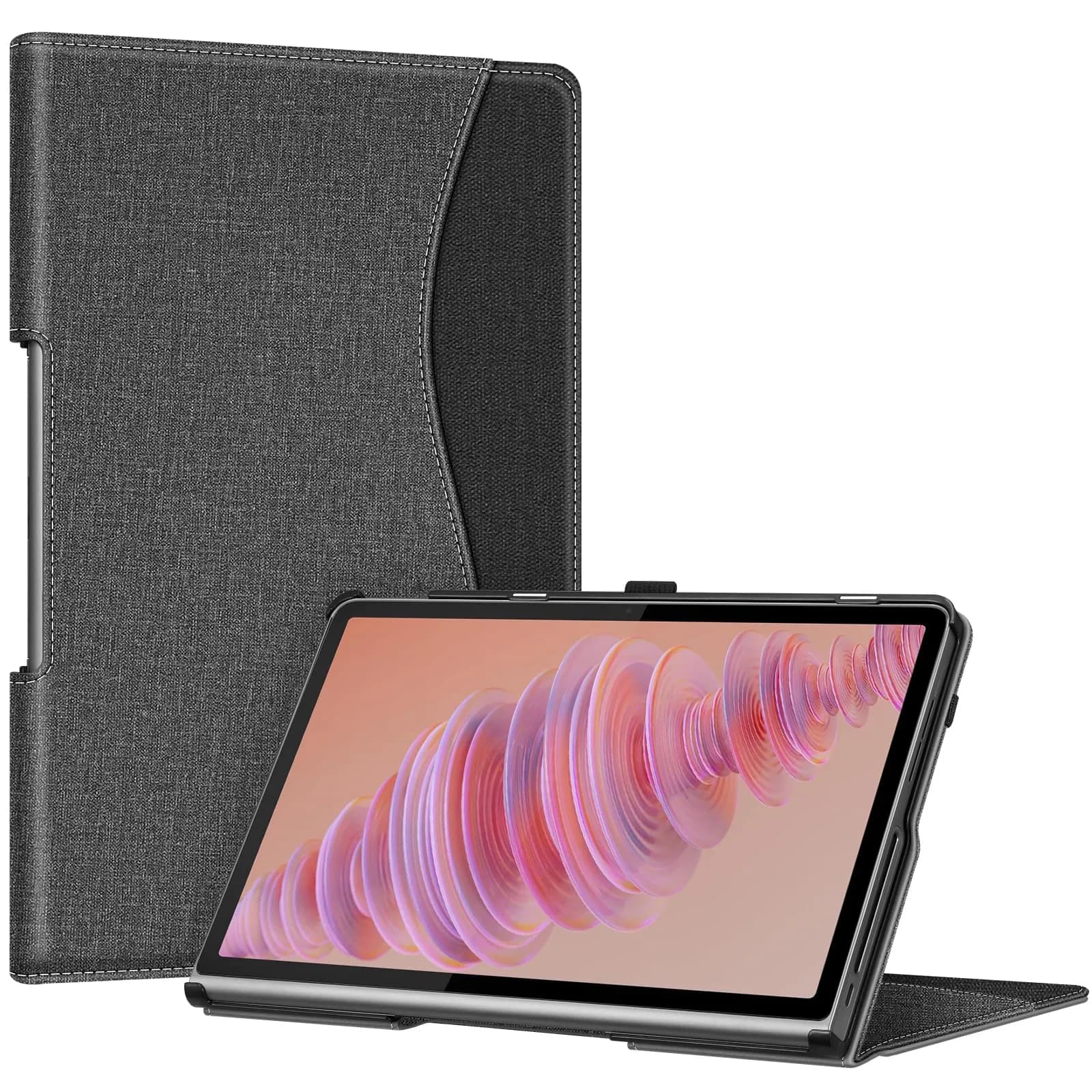 Fintie Case for Lenovo Tab Plus (TB351FU) 11.5 inch 2024 Tablet, Grey | Folio Viewing Stand with Document Slots — Denim Grey
