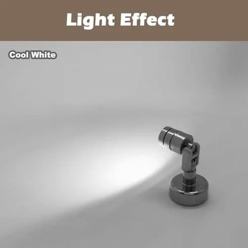 SUZEYAR Miniature LED Light 4 Pack | Battery Operated, Wireless, Magnet Base, Cool White thumbnail 4